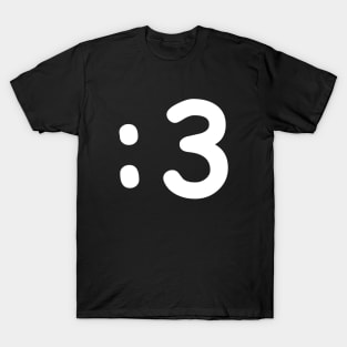 Cat Face Emoticon :3 T-Shirt